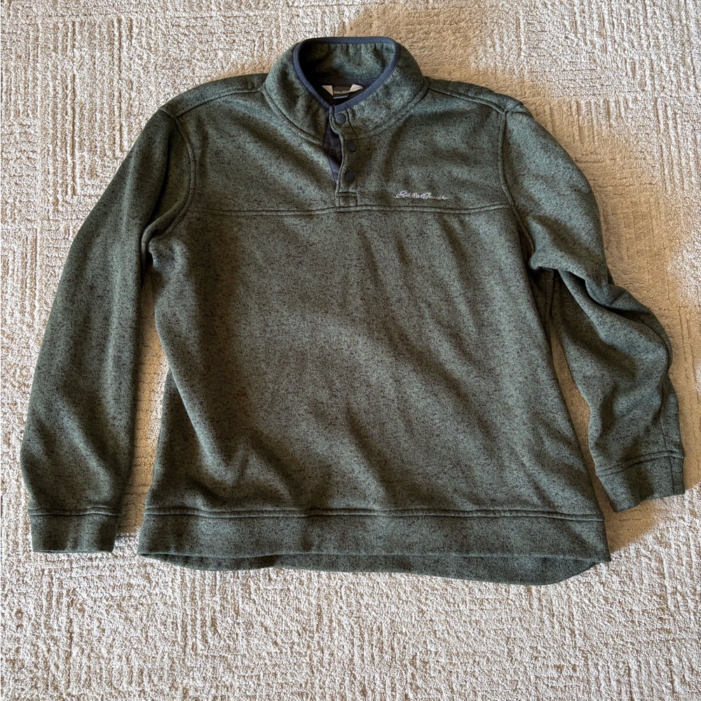 Eddie Bauer Men's Olive Pullover
